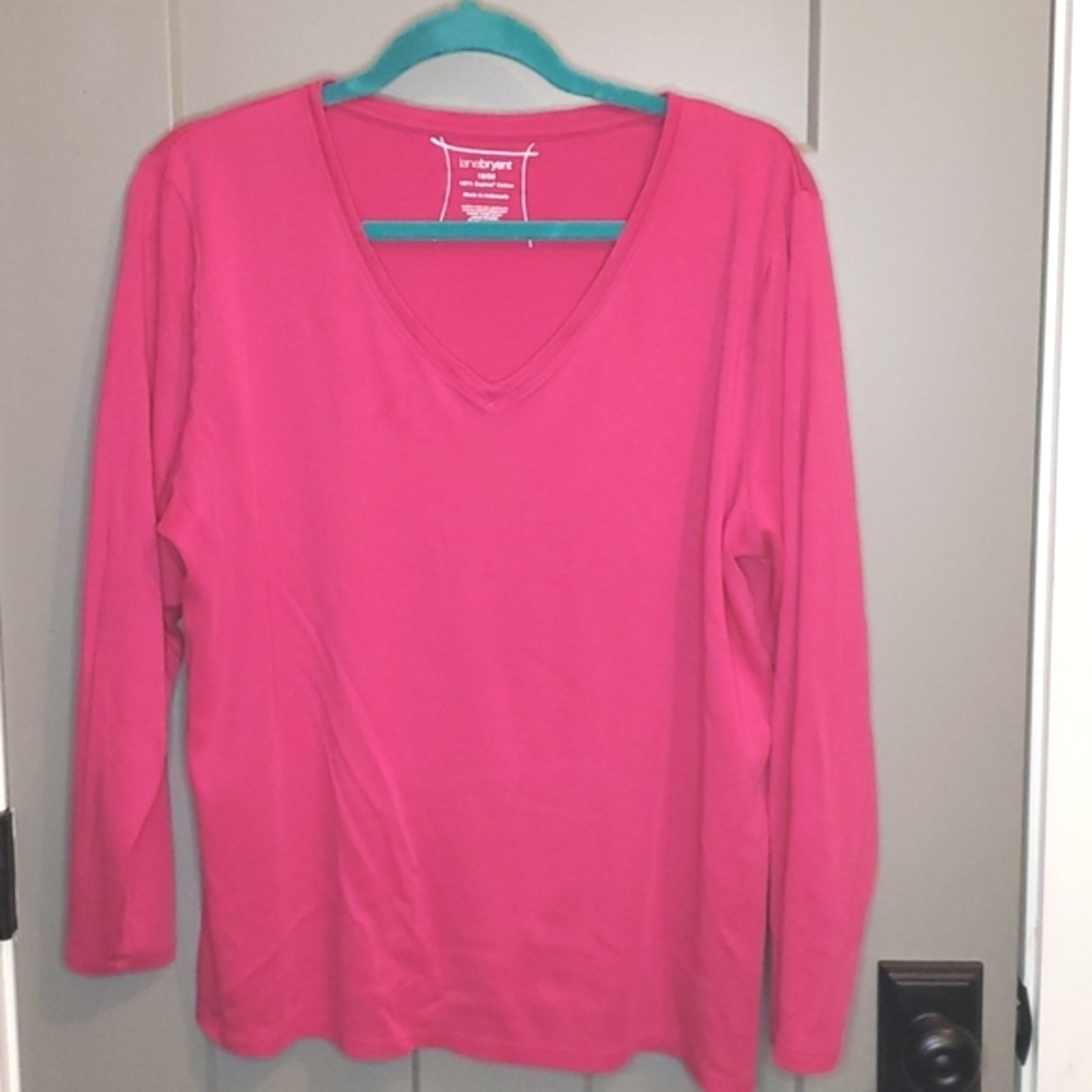 Lane Bryant brand PLUS size blouse size 18/ 20 SUPIMA COTTON